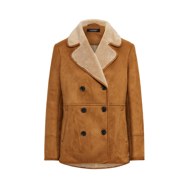 Caban en fausse peau lainée