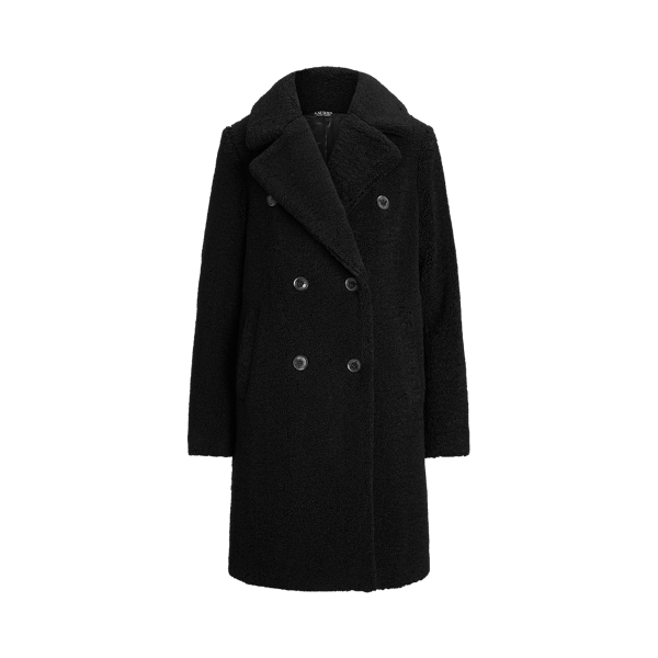 Manteau Teddy coupe croisée