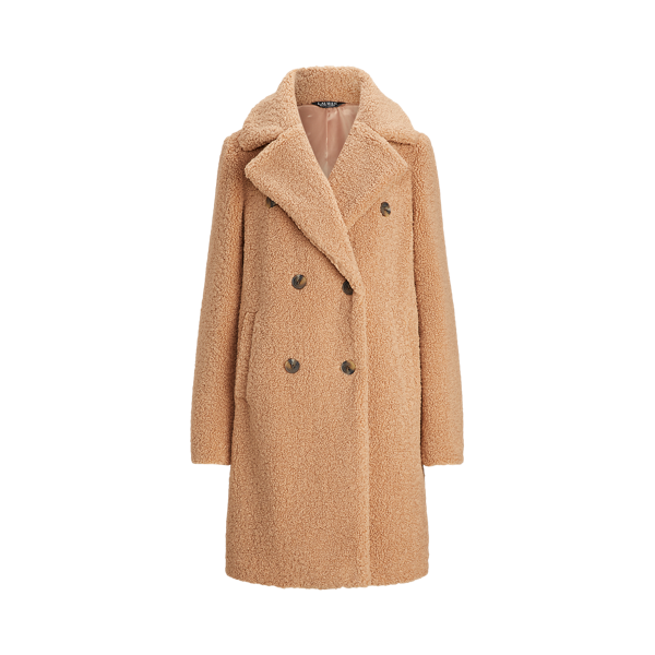 Manteau Teddy coupe croisée