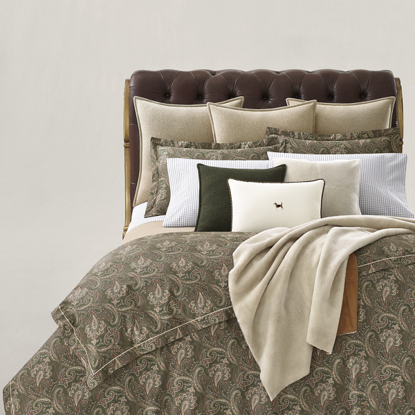 Shop Ralph Lauren Hayes Bed Blanket In Heathered Camel