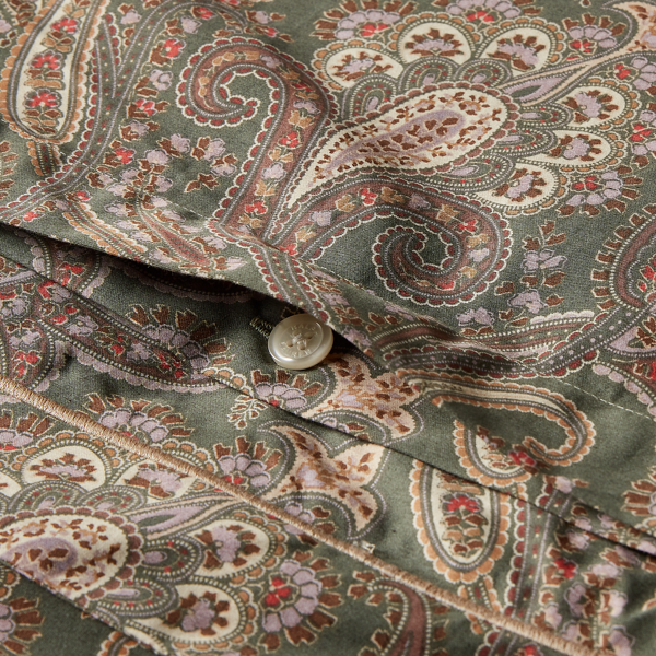 Shop Ralph Lauren Heritage Paisley Duvet Cover In Soft Sage Multi