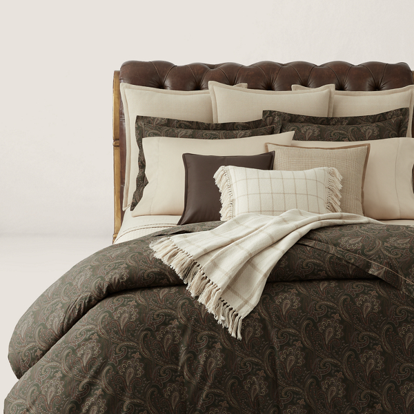 Shop Ralph Lauren Heritage Paisley Comforter In Soft Sage Multi