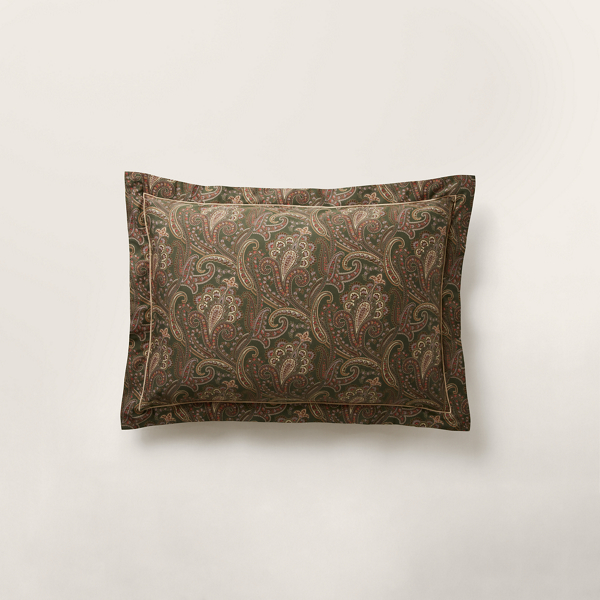 Ralph Lauren Heritage Paisley Sham In Soft Sage Multi