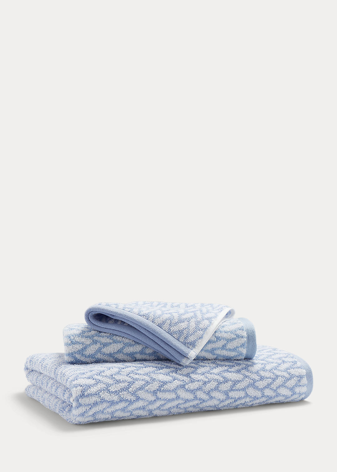 Lauren Home Sanders Basketweave Bath Towels