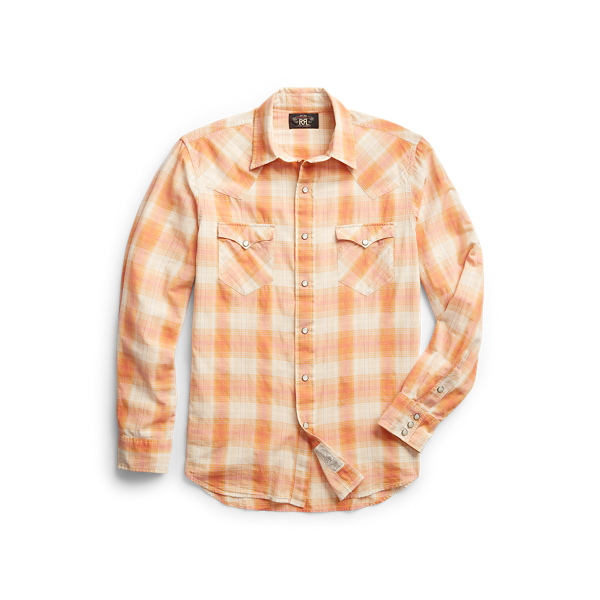 Chemise western écossaise cintrée