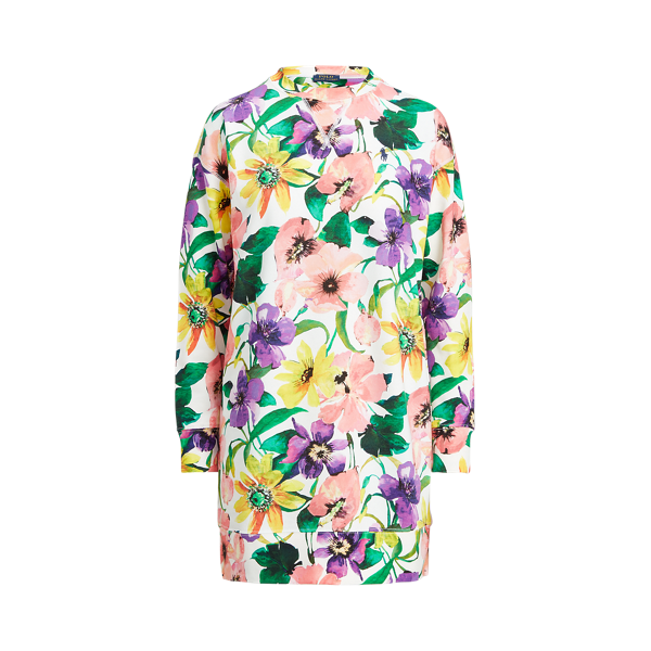 Robe fleurie en coton éponge