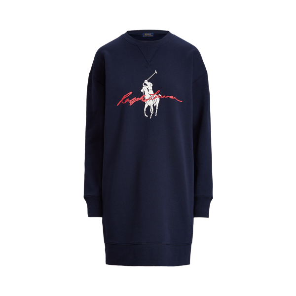 Robe sweat graphique en molleton