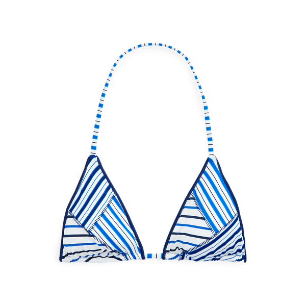 Haut de bikini rayé à dos nageur