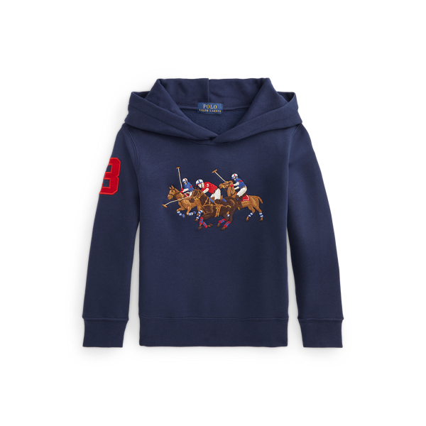 Sweat à capuche en molleton triple poney