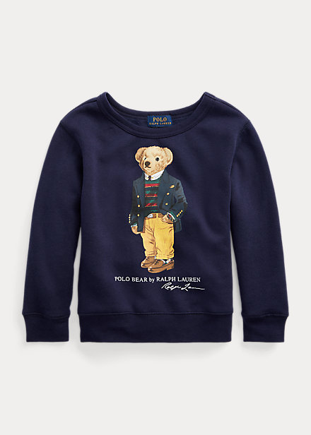 Polo Ralph Lauren Kids' Polo Bear Fleece Sweatshirt In Cruise Navy