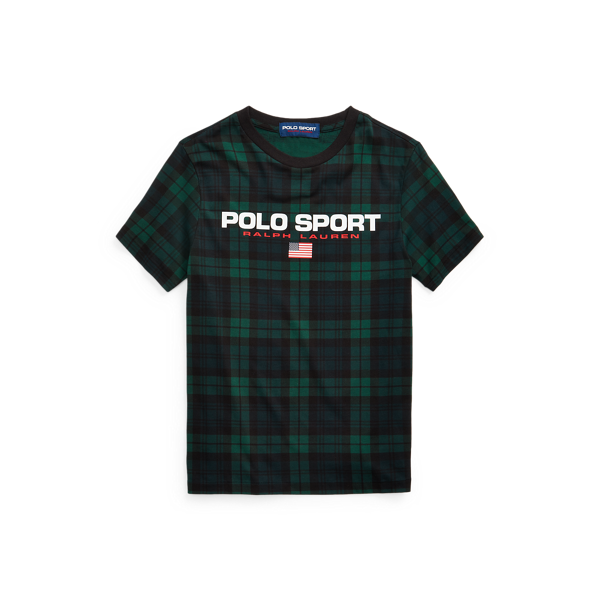 T-shirt Polo Sport en coton tartan