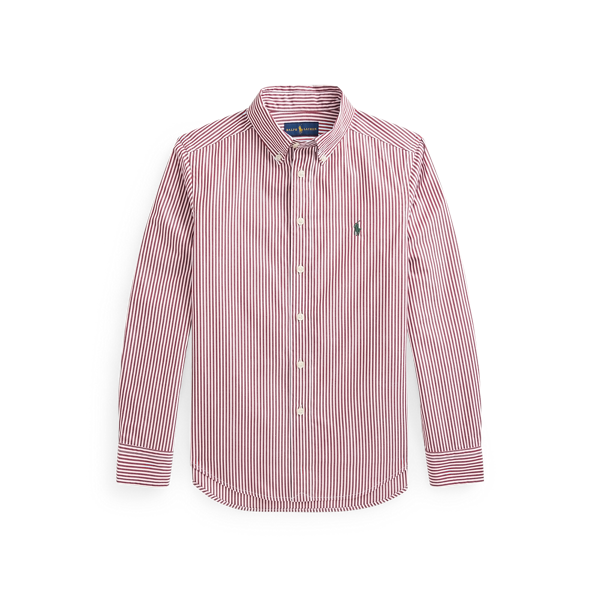 Chemise rayée en popeline de coton