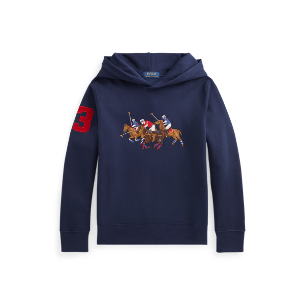 Sweat à capuche en molleton triple poney