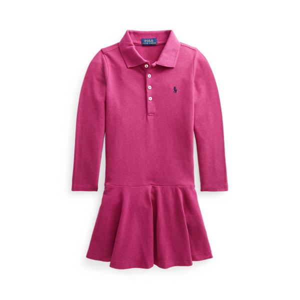 Robe Polo manches longues en piqué