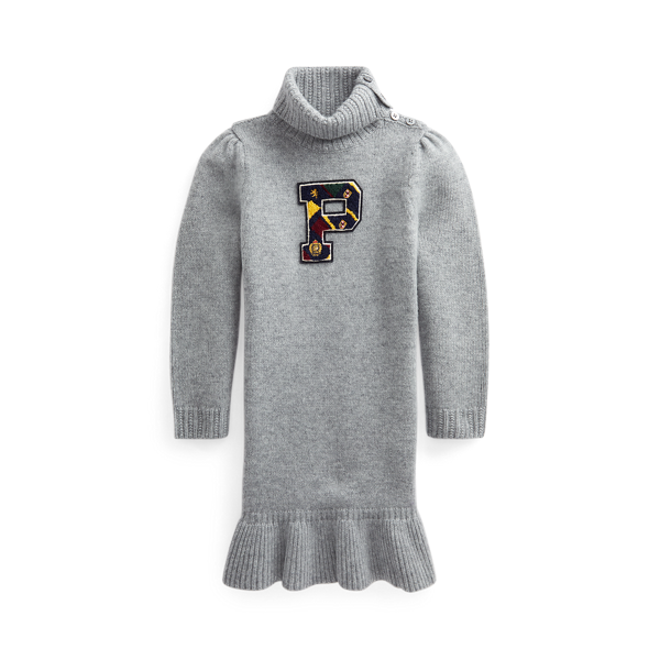 Robe-pull à col roulé en laine