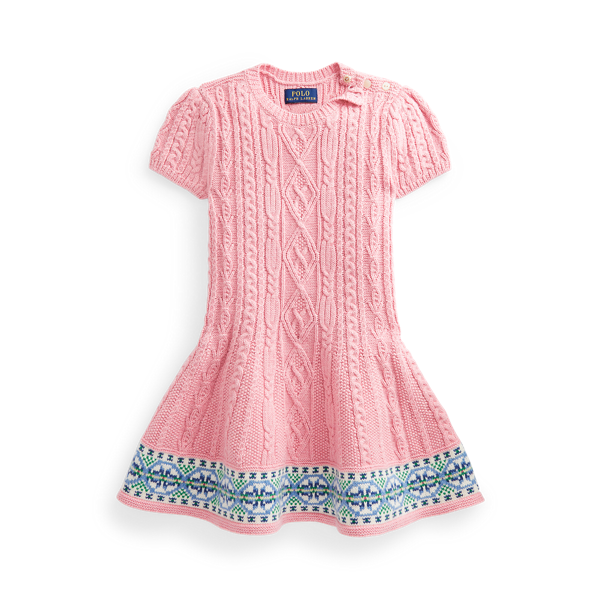 Robe-pull Fair Isle en coton mélangé