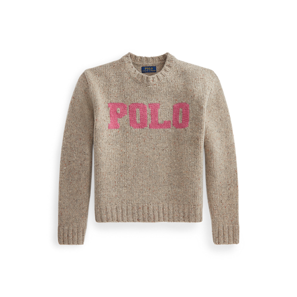 Pull à logo en laine mélangée