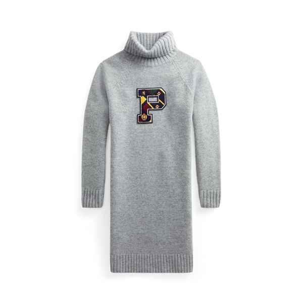 Robe-pull à col roulé en laine