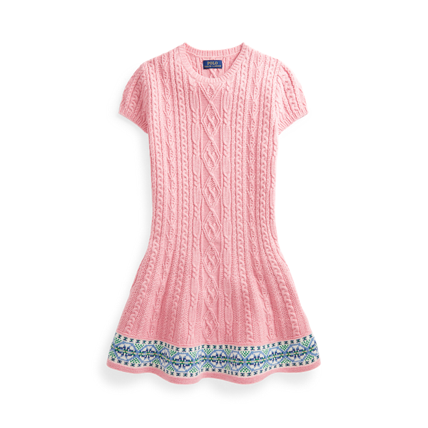 Robe-pull Fair Isle en coton mélangé