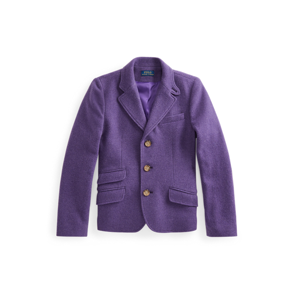 Blazer en tweed de laine mélangée