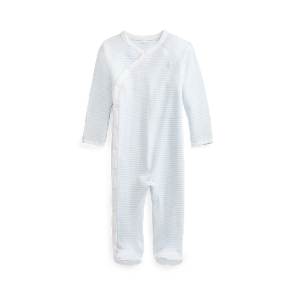 Grenouillère en coton rayé