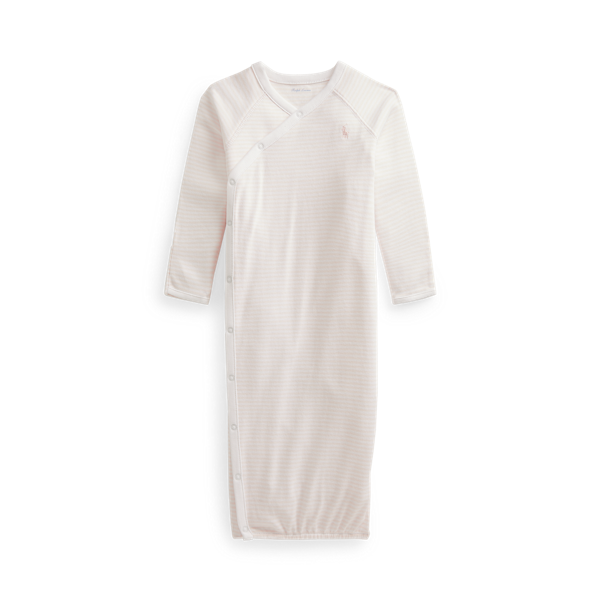 Robe de soirée rayée interlock de coton