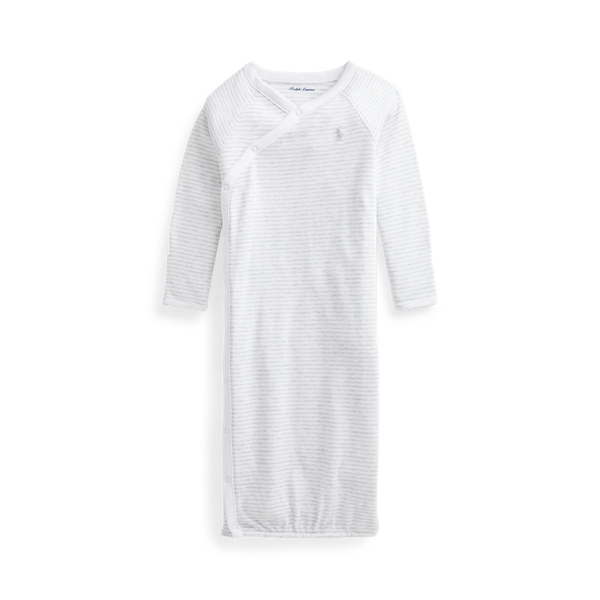 Robe de soirée rayée interlock de coton