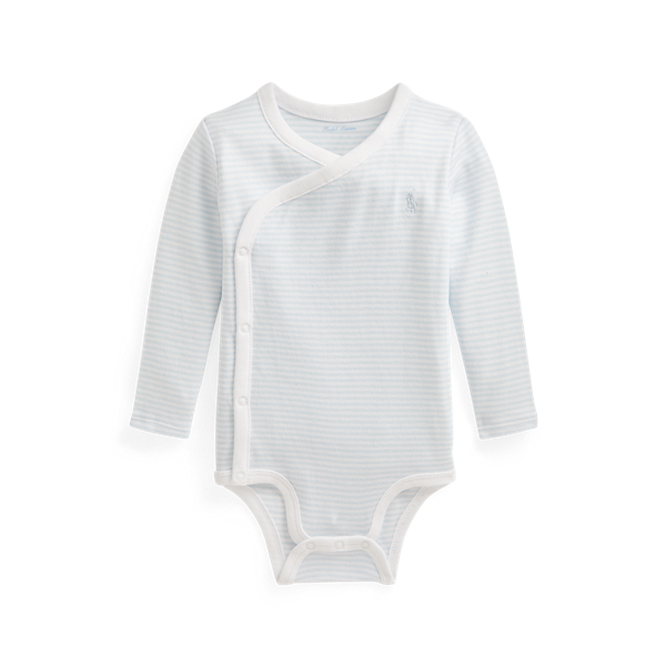 Body bébé rayé à col en V en coton