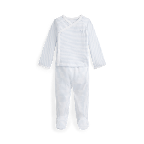 Haut et pantalon rayés en coton