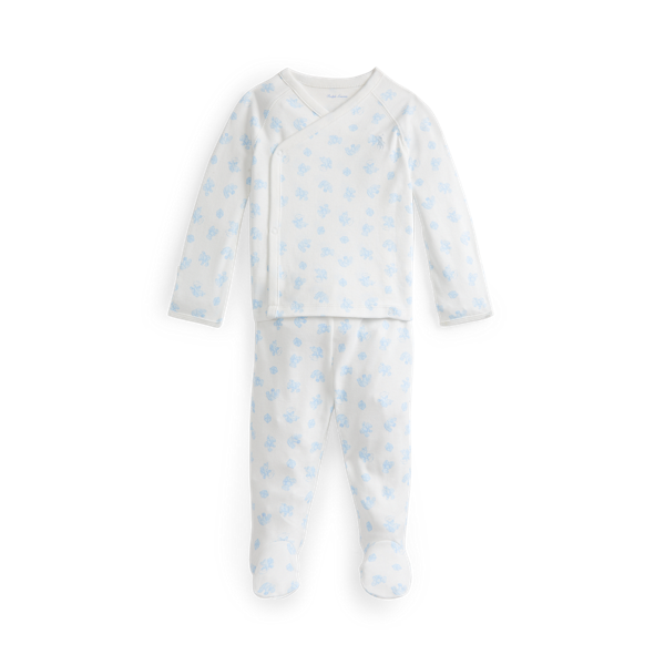 Haut et pantalon en coton à motif ourson