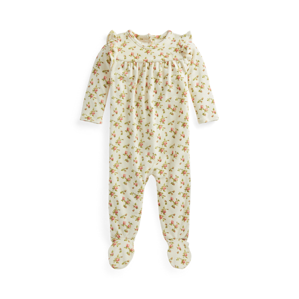 Grenouillère volantée en velours