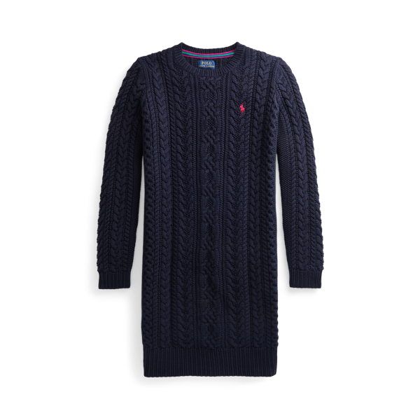 Robe-pull en tricot d'Aran de coton