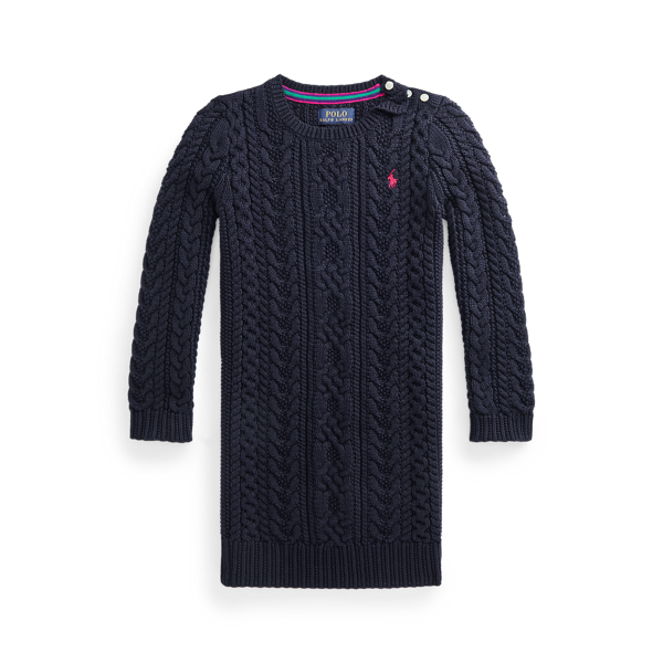 Robe-pull en tricot d'Aran de coton