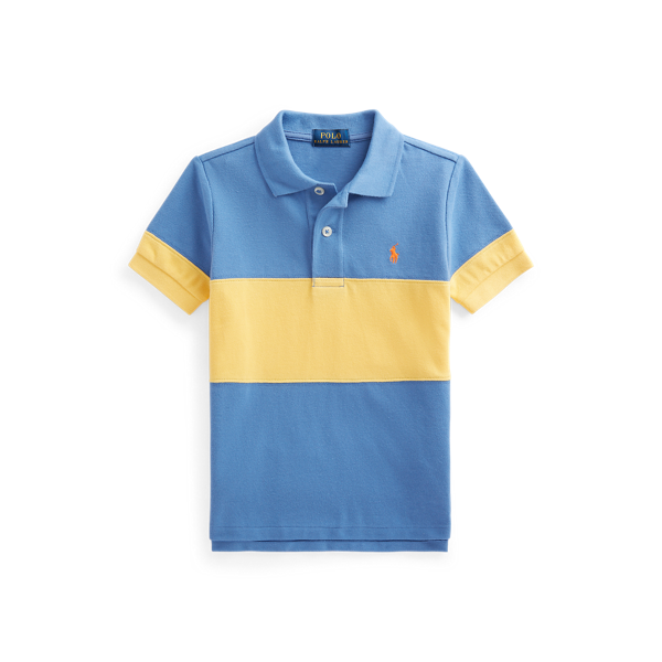 Polo en color-block en coton piqué
