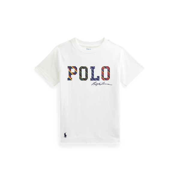 T-shirt à logo rayé en jersey de coton