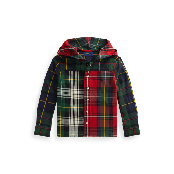 Chemise écossaise fantaisie à capuche