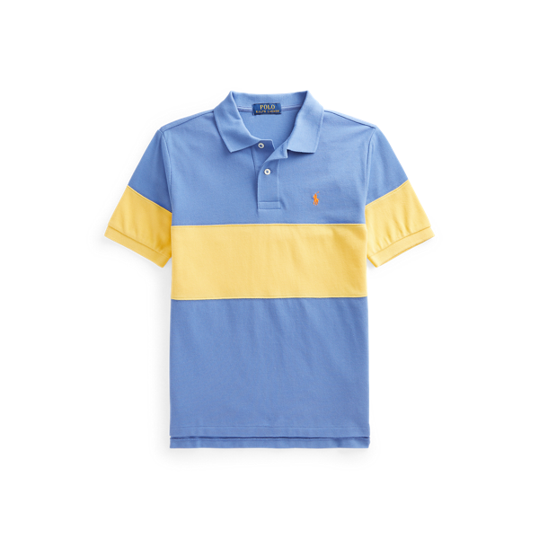 Polo en color-block en coton piqué