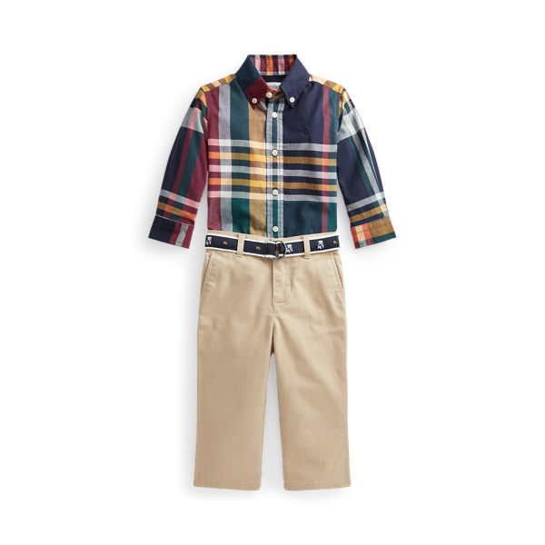 Chemise, ceinture, pantalon sergé