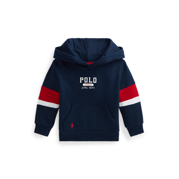 Sweat à capuche maille double logo