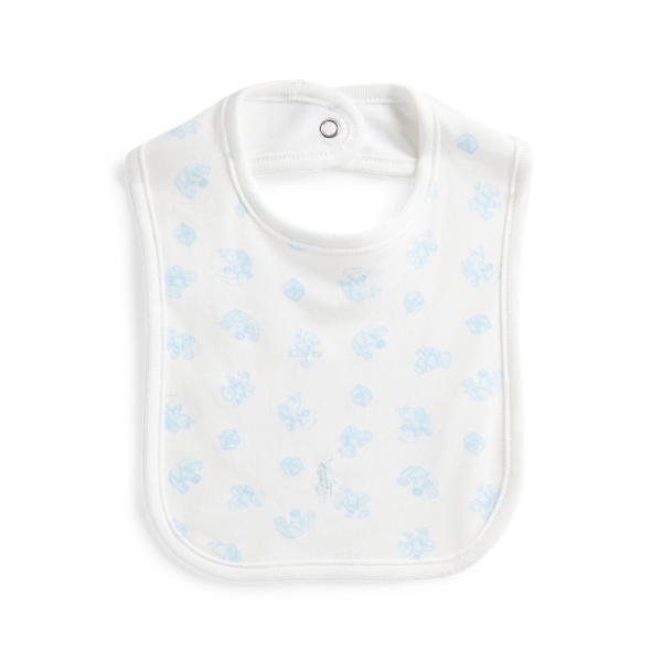 Bavoir interlock de coton Polo Bear