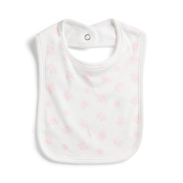 Bavoir interlock de coton Polo Bear