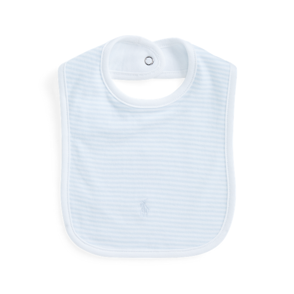 Bavoir en interlock de coton rayé