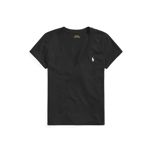 T-shirt col en V en jersey pour Women | Ralph Lauren® FR