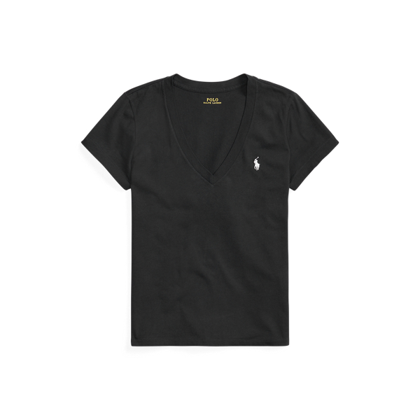 T-shirt col en V en jersey pour Women | Ralph Lauren® FR