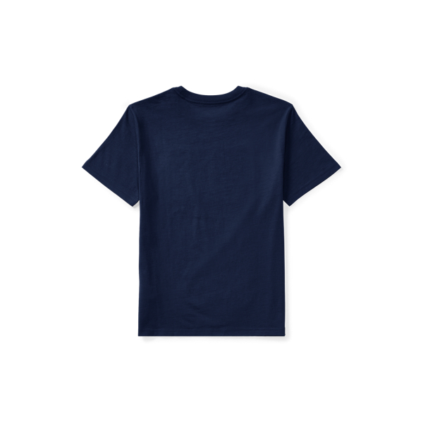 Polo Ralph Lauren Flag Cotton Jersey Tee In Andover Heather