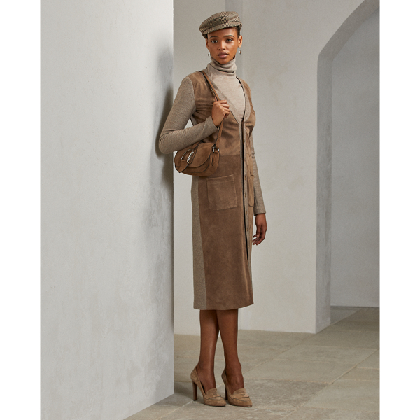 Ralph Lauren Collection Alivia Lamb-Suede Day Dress 1