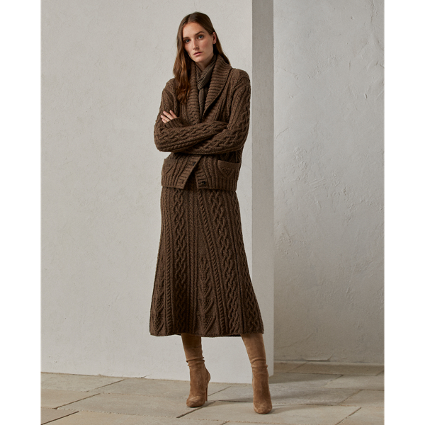 Ralph Lauren Collection Cashmere Aran-Knit Sweater Skirt 1