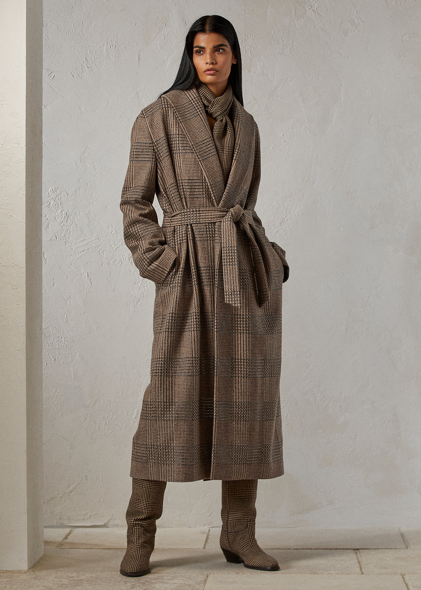 Ralph Lauren Collection Dejah Embellished Wool Coat 1