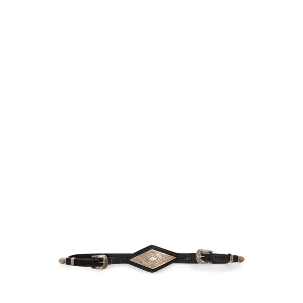 EngravedPlaque HandTooled Leather Belt for Women Ralph Lauren® UK