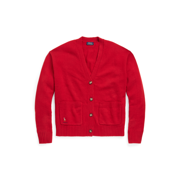 Cardigan boutonné en laine mélangée